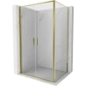 Mexen Exo cabine de douche pivotante 80 x 95 cm, transparent, doré - 814-080-095-50-00