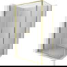 Cabine de douche pivotante Mexen Exo 90 x 100 cm, transparente, dorée - 814-090-100-50-00