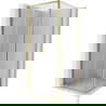 Mexen Exo cabine de douche pivotante 100 x 100 cm, transparente, dorée - 814-100-100-50-00