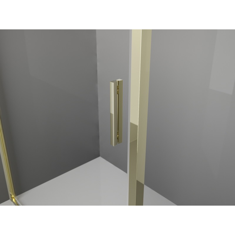 Mexen Exo-R cabine de douche pivotante 130 x 70 cm, transparent, or - 819-130-070-50-00