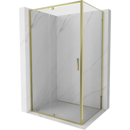 Mexen Exo cabine de douche pivotante 110 x 80 cm, transparent, or - 819-110-080-50-00