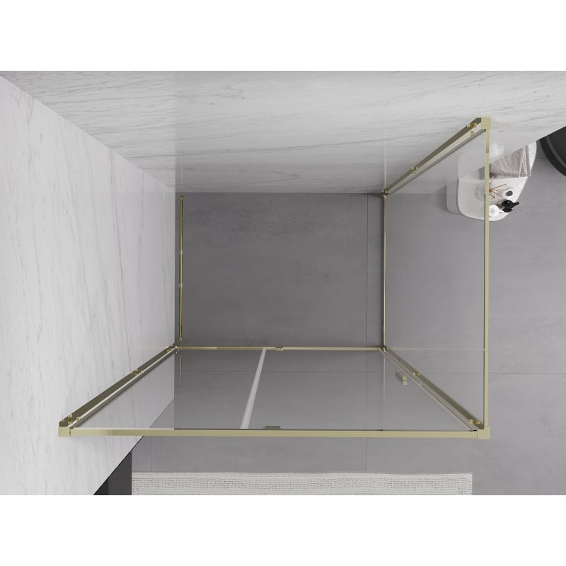 Mexen Exo-R cabine de douche pivotante 105 x 85 cm, transparent, or - 819-105-085-50-00