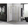 Mexen Exo-R cabine de douche pivotante 140 x 90 cm, transparente, or - 819-140-090-50-00