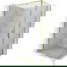 Cabine de douche pivotante Mexen Exo 100 x 95 cm, transparente, dorée - 819-100-095-50-00