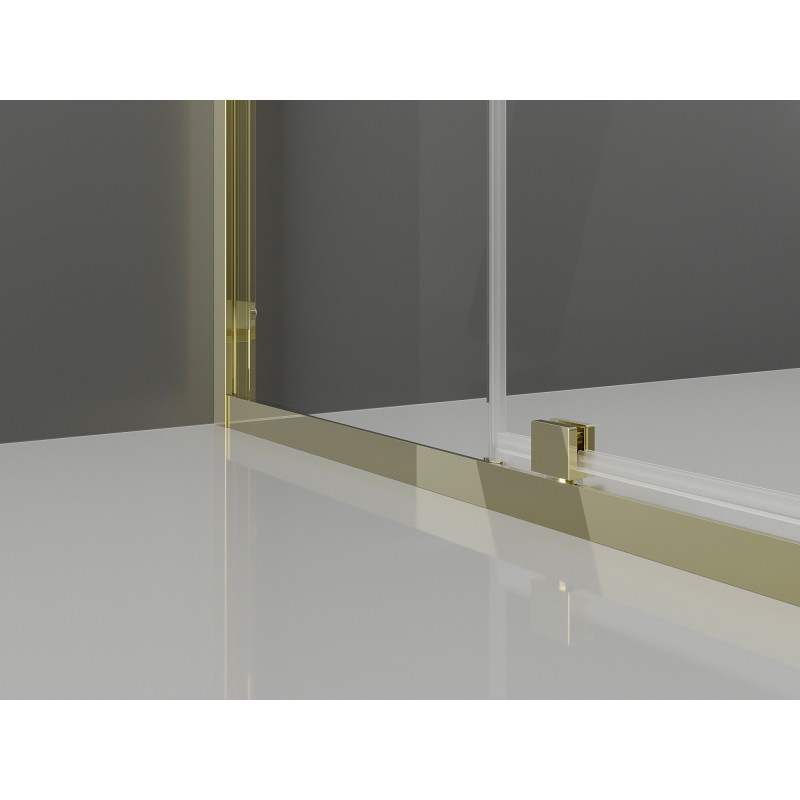 Mexen Exo cabine de douche pivotante 155 x 95 cm, transparent, or - 819-155-095-50-00