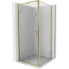 Mexen Exo-R cabine de douche pivotante 100 x 100 cm, transparente, dorée - 819-100-100-50-00