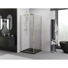 Mexen Exo-R cabine de douche pivotante 100 x 100 cm, transparente, dorée - 819-100-100-50-00