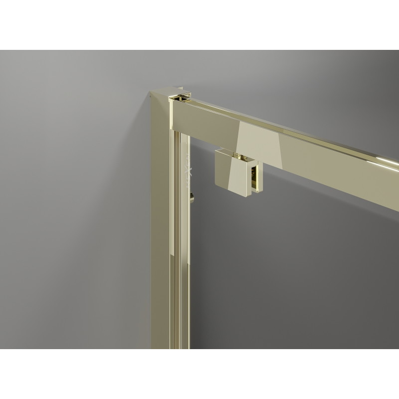 Mexen Exo-BR Duo cabine de douche battante 90 x 70 cm, transparent, dorée - 8182-090-070-50-00