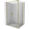 Mexen Exo-BR Duo cabine de douche pivotante 70 x 75 cm, transparent, dorée - 8182-070-075-50-00