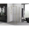Mexen Exo-BR Duo cabine de douche pivotante 70 x 75 cm, transparent, dorée - 8182-070-075-50-00
