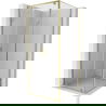 Mexen Exo cabine de douche pivotante 100 x 100 cm, transparent, dorée - 8182-100-100-50-00