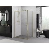 Mexen Exo-BR cabine de douche pivotante 85 x 70 cm, transparente, dorée - 8181-085-070-50-00