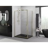 Mexen Exo-BR cabine de douche pivotante 85 x 70 cm, transparente, dorée - 8181-085-070-50-00
