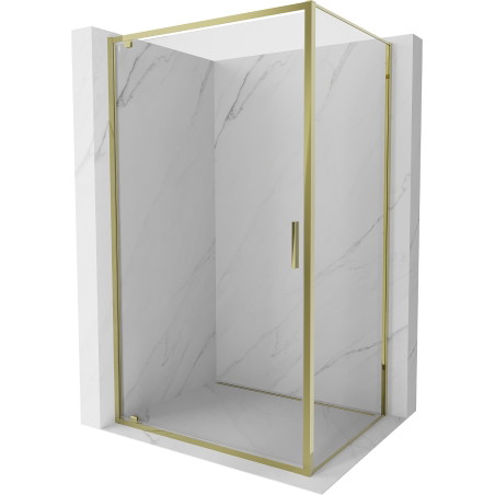 Mexen Exo-BR cabine de douche pivotante 85 x 75 cm, transparent, or - 8181-085-075-50-00