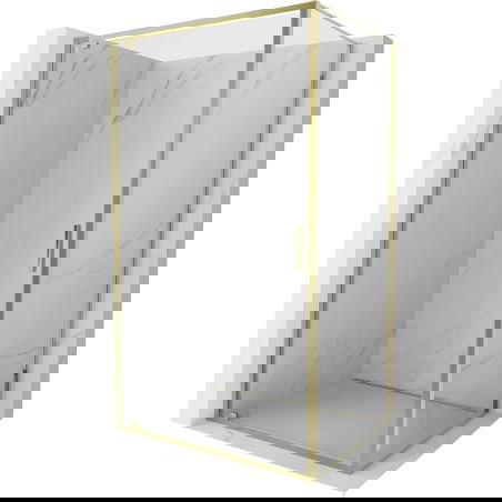 Mexen Exo cabine de douche pivotante 70 x 85 cm, transparente, or - 8181-070-085-50-00