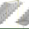Mexen Exo cabine de douche pivotante 90 x 85 cm, transparente, or - 8181-090-085-50-00