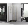 Mexen Exo-BR cabine de douche pivotante 90 x 90 cm, transparent, dorée - 8181-090-090-50-00