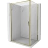 Mexen Exo cabine de douche pivotante 95 x 90 cm, transparent, dorée - 8181-095-090-50-00