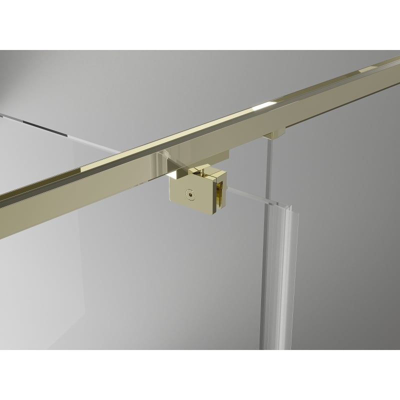 Mexen Exo cabine de douche pivotante 90 x 95 cm, transparent, or - 8181-090-095-50-00