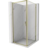 Mexen Exo-BR cabine de douche pivotante 95 x 95 cm, transparent, dorée - 8181-095-095-50-00