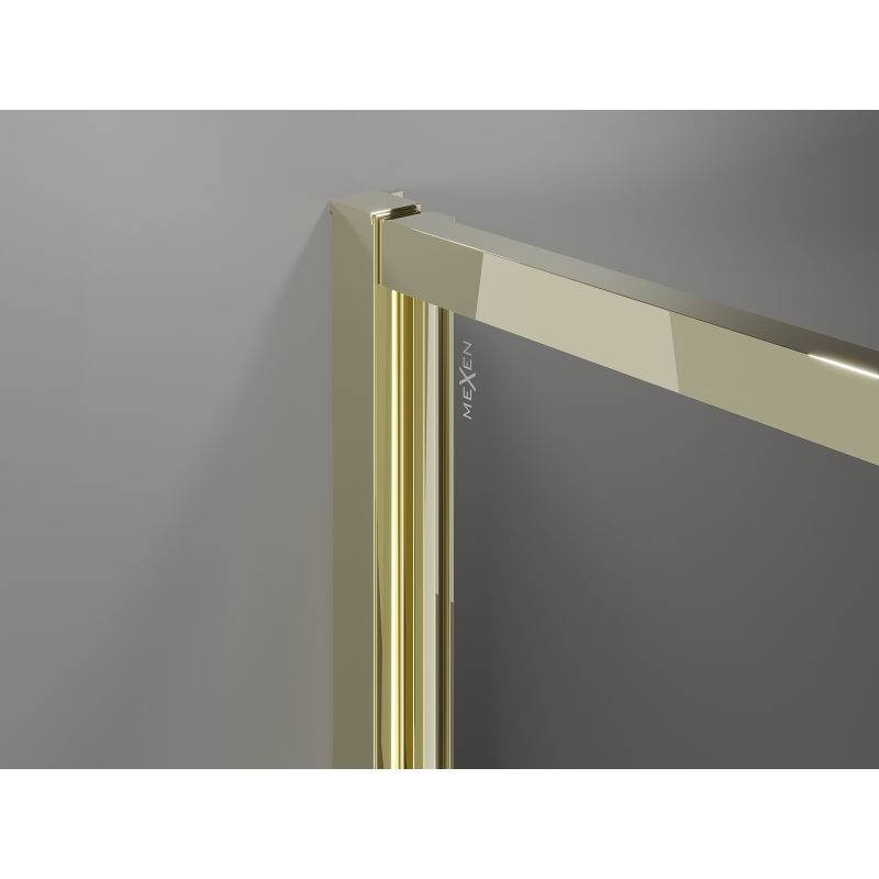 Mexen Exo cabine de douche pivotante 100 x 75 cm, transparent, or - 817-100-075-50-00