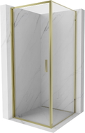Mexen Exo-B cabine de douche pivotante 100 x 100 cm, transparent, dorée - 817-100-100-50-00