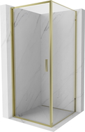 Mexen Exo cabine de douche pliante 100 x 100 cm, transparent, or - 817-100-100-50-00