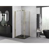 Mexen Exo-F cabine de douche pliante 70 x 70 cm, transparente, dorée - 816-070-070-50-00