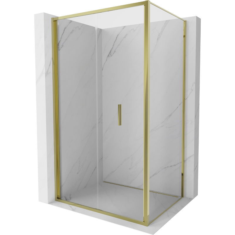 Mexen Exo cabine de douche pliante 85 x 70 cm, transparente, dorée - 816-085-070-50-00