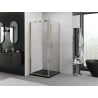 Mexen Exo cabine de douche pliante 75 x 75 cm, transparent, dorée - 816-075-075-50-00