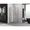 Mexen Exo cabine de douche pliante 75 x 75 cm, transparent, dorée - 816-075-075-50-00