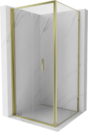 Mexen Exo-F cabine de douche pliante 80 x 80 cm, transparente, dorée - 816-080-080-50-00