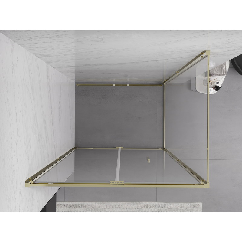 Mexen Exo cabine de douche pliante 95 x 80 cm, transparent, or - 816-095-080-50-00