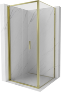 Mexen Exo cabine de douche pliante 95 x 95 cm, transparent, or - 816-095-095-50-00
