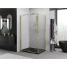 Mexen Exo-F cabine de douche pliante 75 x 100 cm, transparente, dorée - 816-075-100-50-00