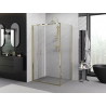 Mexen Exo-F cabine de douche pliante 75 x 100 cm, transparente, dorée - 816-075-100-50-00