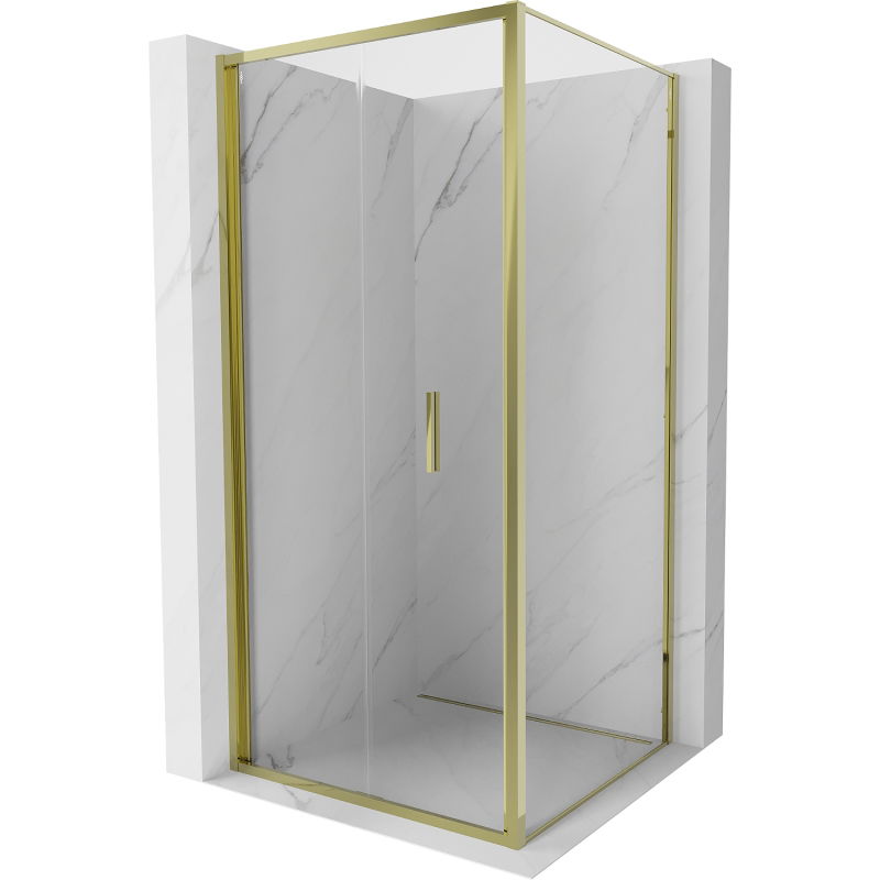 Mexen Exo cabine de douche pliante 100 x 100 cm, transparent, or - 816-100-100-50-00