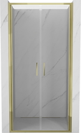 Mexen Exo-B Duo portes de douche doubles à battant 70 cm, transparent, doré - 814-070-000-50-00