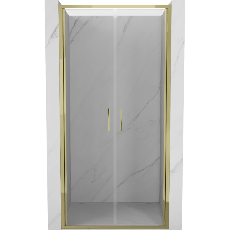 Mexen Exo porte de douche doubles battantes 80 cm, transparent, doré - 814-080-000-50-00