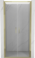 Mexen Exo-B Duo porte de douche double battante 90 cm, transparent, dorée - 814-090-000-50-00