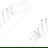 Mexen Exo portes de douche à double battant 100 cm, transparent, doré - 814-100-000-50-00