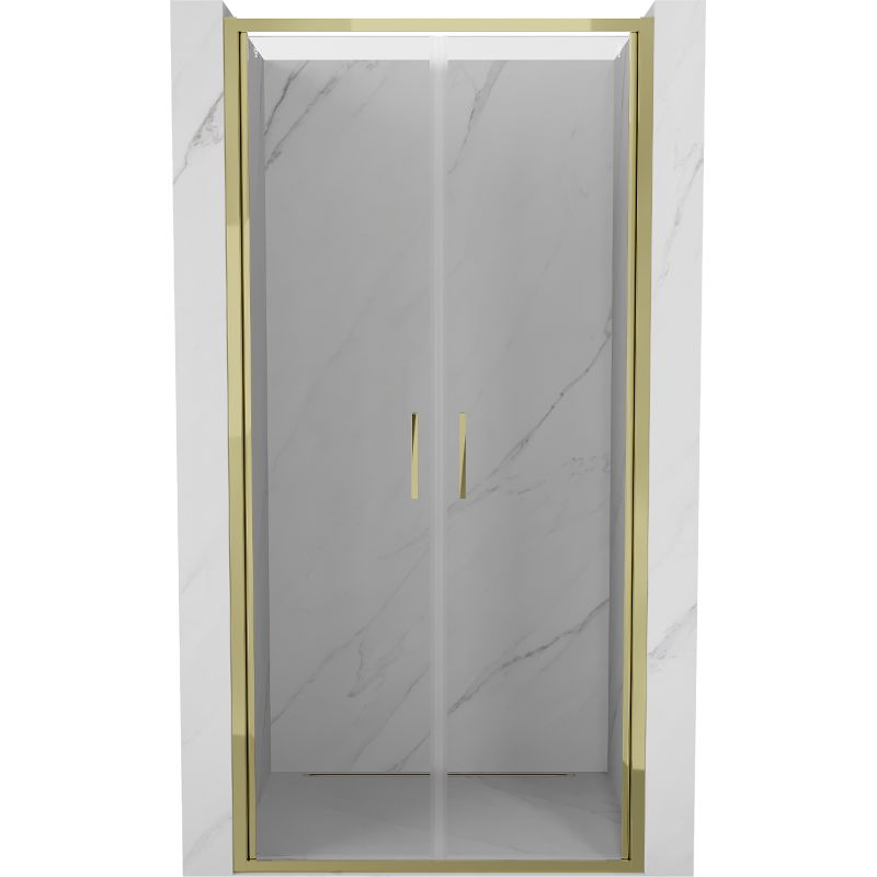 Mexen Exo portes de douche à double battant 100 cm, transparent, doré - 814-100-000-50-00