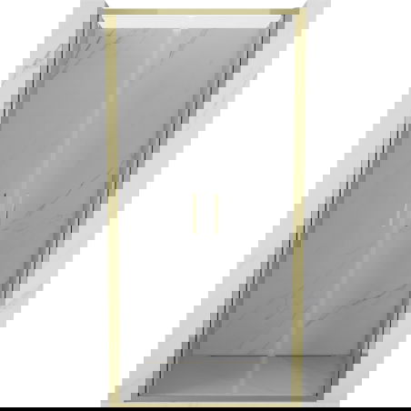 Mexen Exo porte de douche doubles pivotantes 100 cm, transparentes, dorées - 814-100-000-50-00