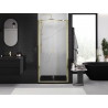 Mexen Exo-B Duo portes de douche doubles pivotantes 100 cm, transparentes, dorées - 814-100-000-50-00