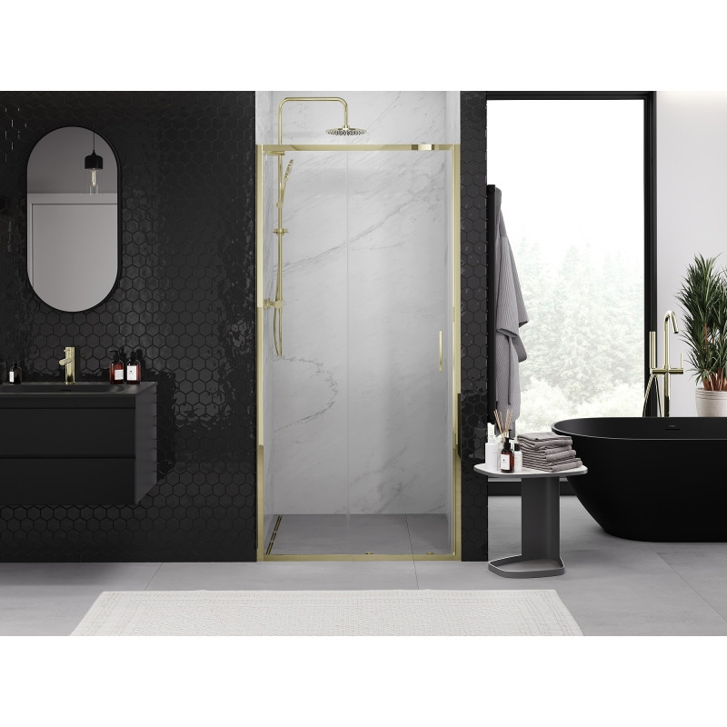 Mexen Exo-S porte de douche coulissante 100 cm, transparent, doré - 8151-100-000-50-00