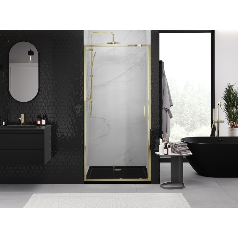 Mexen Exo-S porte de douche coulissante 100 cm, transparent, doré - 8151-100-000-50-00