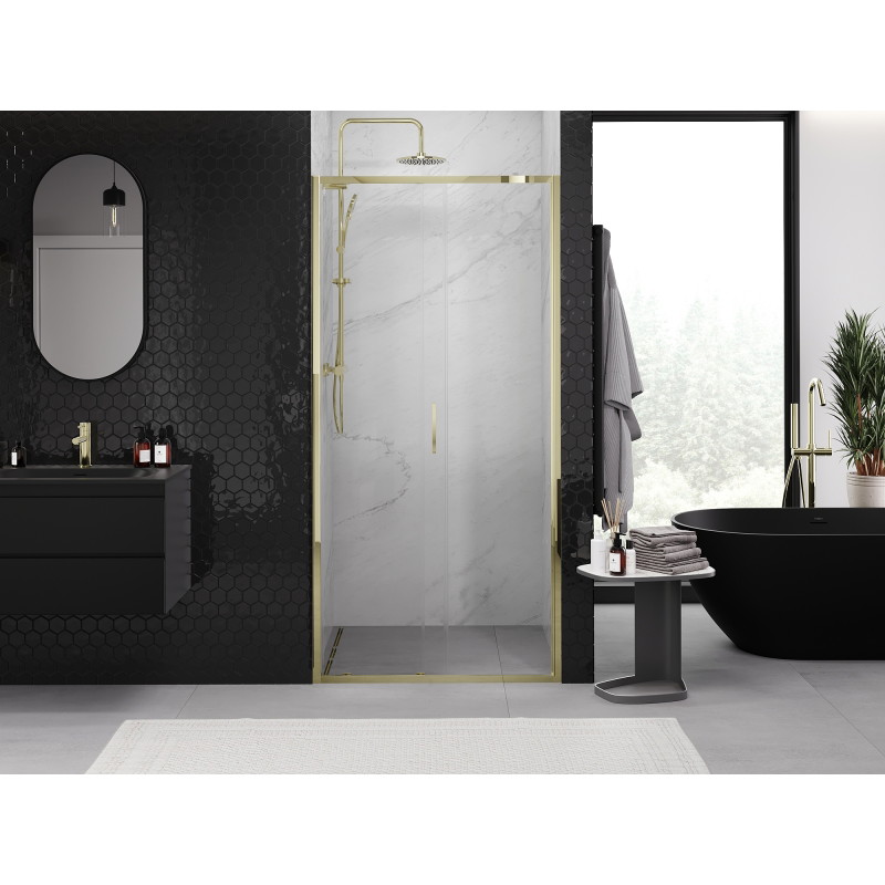 Mexen Exo porte de douche coulissante 115 cm, transparent, doré - 8151-115-000-50-00
