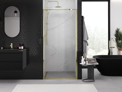 Mexen Exo-S porte de douche coulissante 120 cm, transparente, dorée - 8151-120-000-50-00