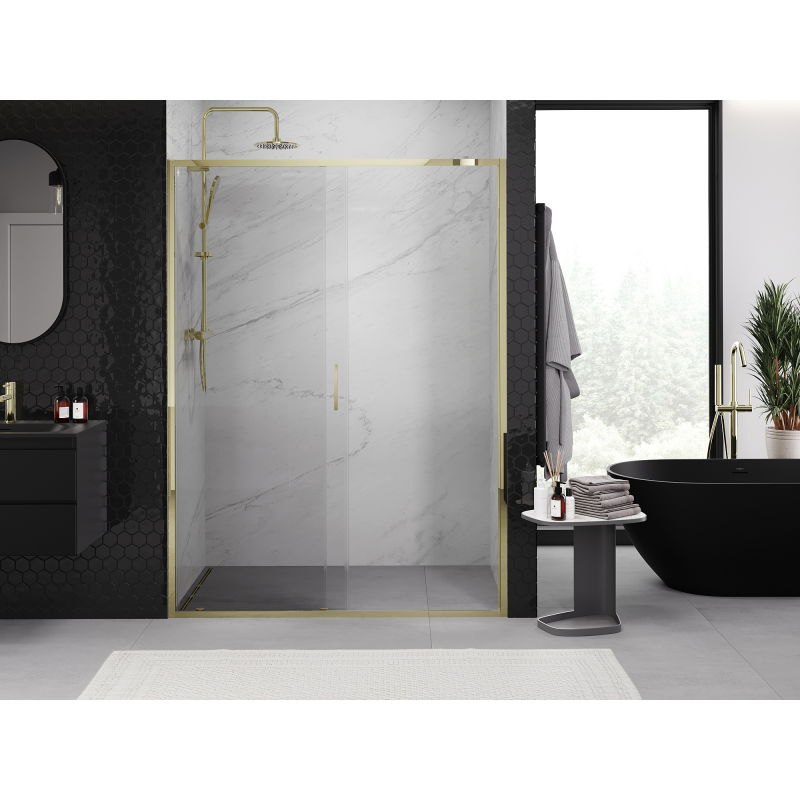 Mexen Exo porte de douche coulissante 135 cm, transparentes, dorées - 8151-135-000-50-00