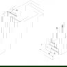 Mexen Exo porte de douche coulissante 140 cm, transparente, dorée - 8151-140-000-50-00